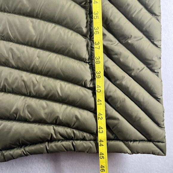 LL BEAN Coat Women XL Ultralight 850 Goose Down Hooded Jacket Parka Puffer Green - Picture 15 of 16